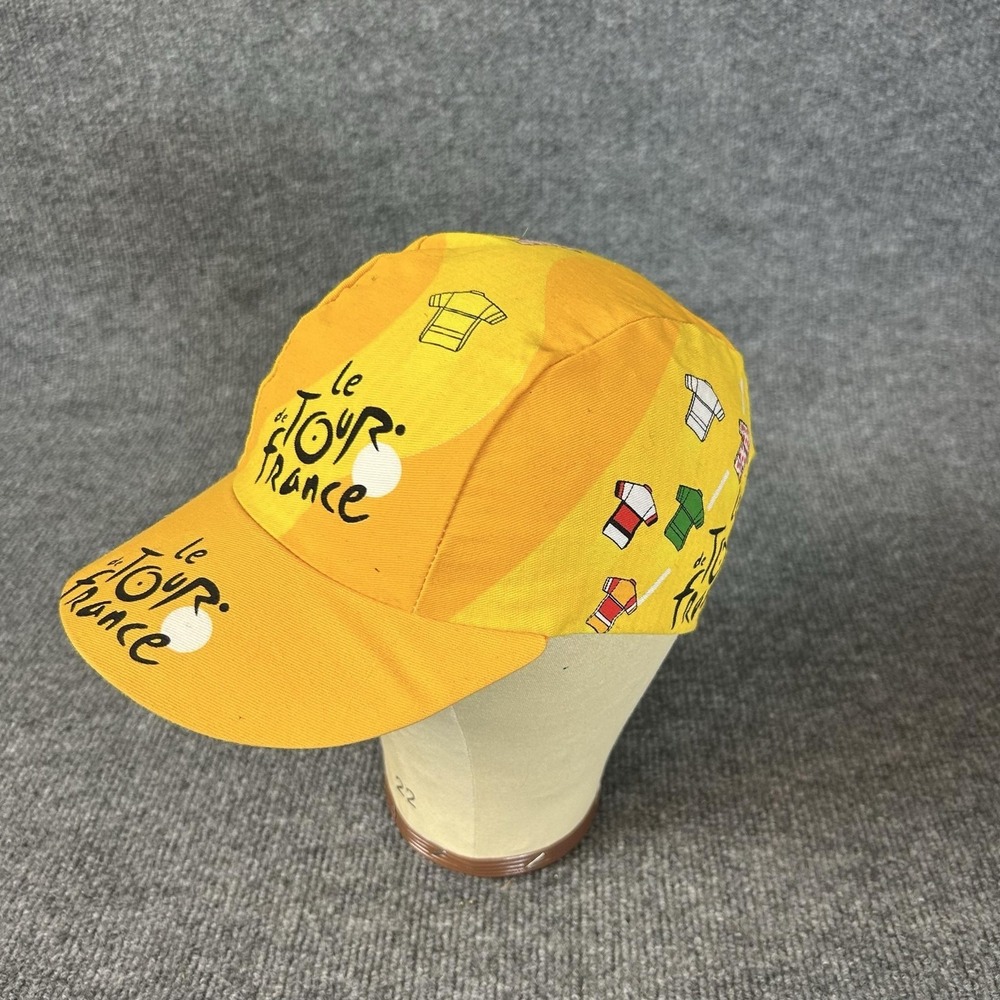 Le Tour De France Hat Cap Mens One Size Yellow Cycling Pace Made USA Bike